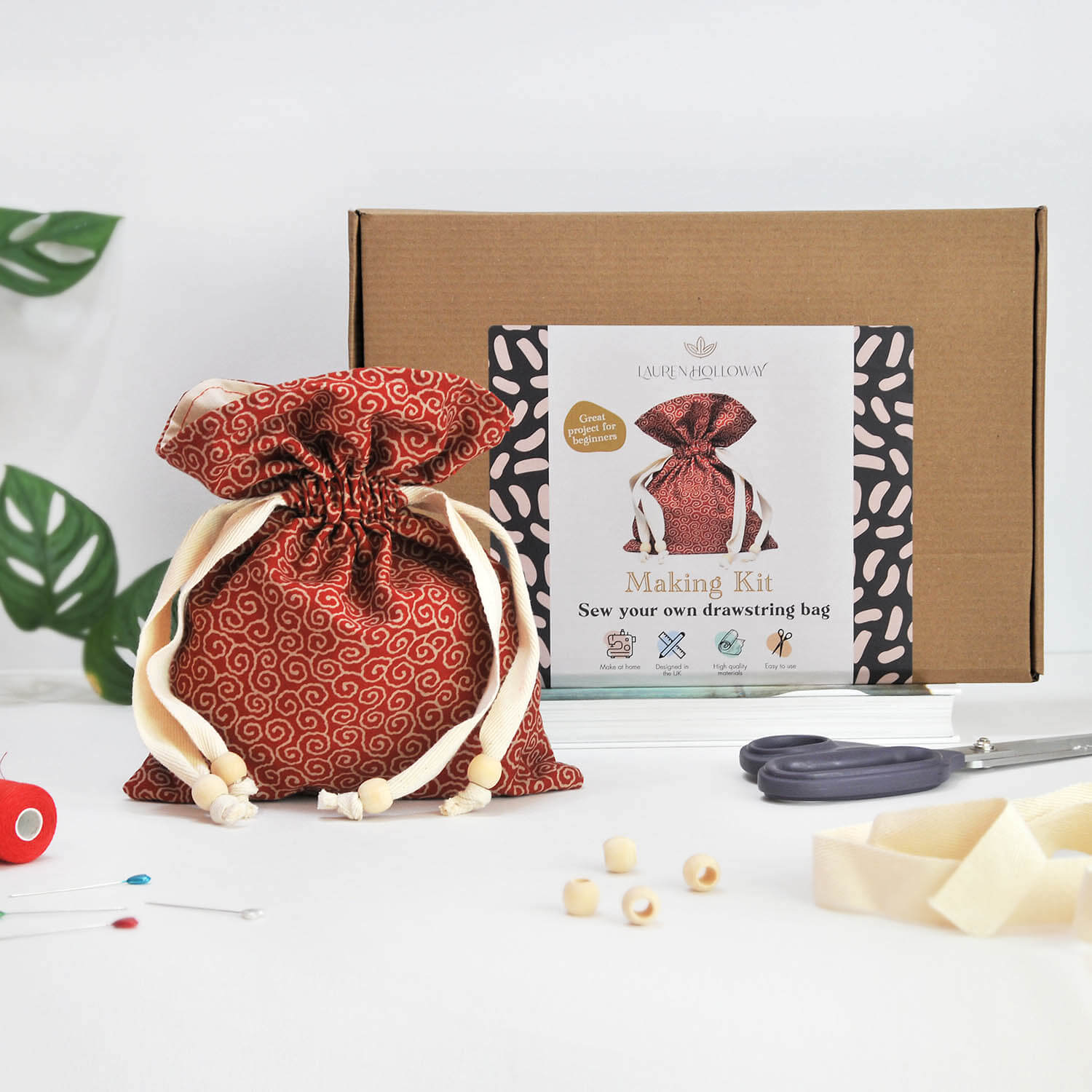 Sew your own drawstring bag making kit
